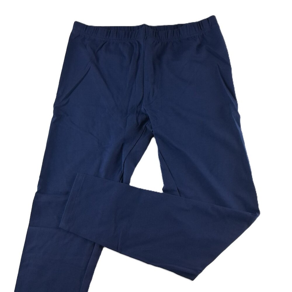 Lands' End Tough Cotton Ankle Length Legging Girls Size XL Deep Sea Navy Blue
